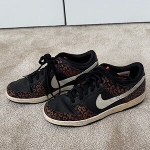 Nike Black and Animal Print Sneakers